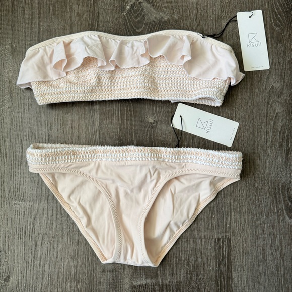 KISUII***Pink/White Bikini Set***Small $358 - Picture 2 of 5